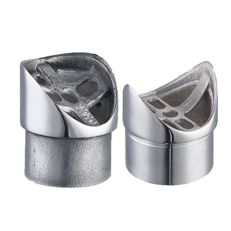 Modern Stainless Steel Staircase Fittings Outdoor Balcony Wall Mounted Balustrade Top Bracket Handrail Railing Casting Plastic