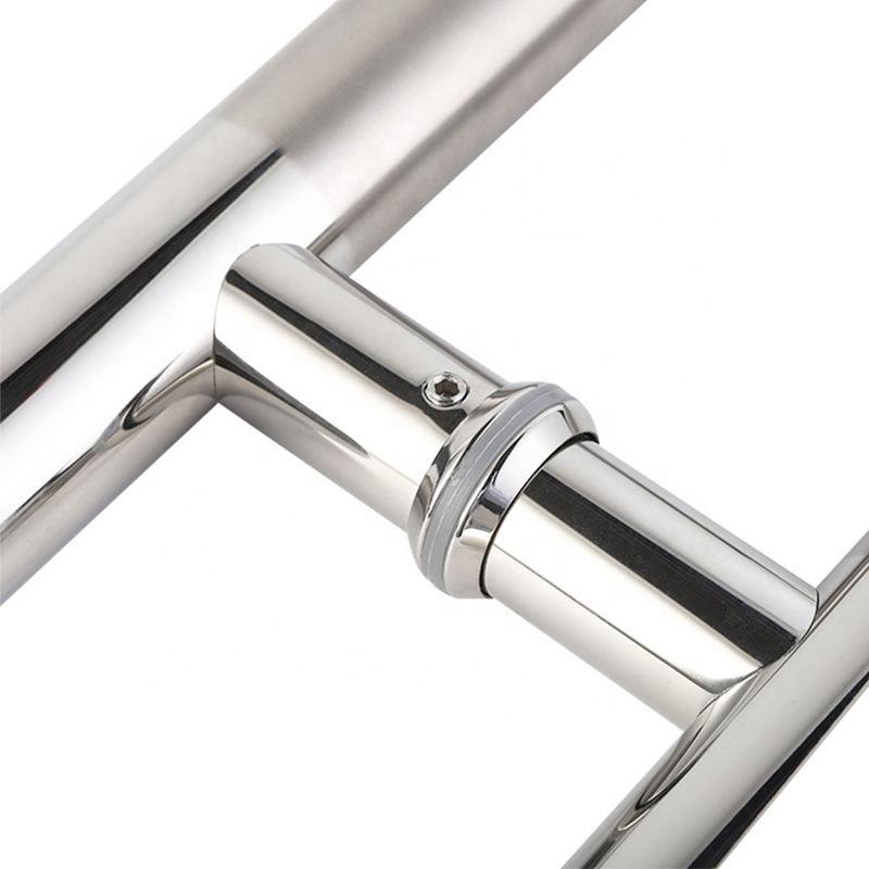 Modern Style Chinese-Style Stainless Steel and Wood Glass Door Handle Sliding Shop and Hotel Windows Pull Handle