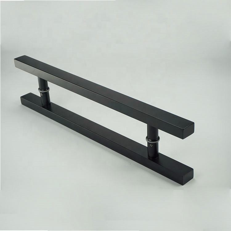 Antique Wood Pull Gold Matt Black Door Handle with Large Brushed Sliding Glass Front Modern Design for Hotels