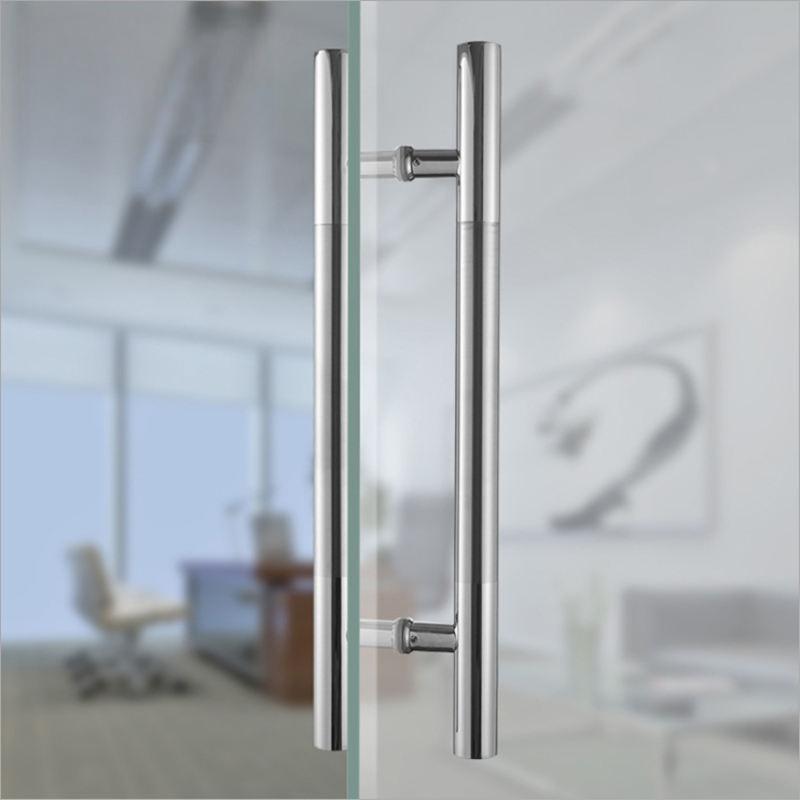 Modern Style Chinese-Style Stainless Steel and Wood Glass Door Handle Sliding Shop and Hotel Windows Pull Handle