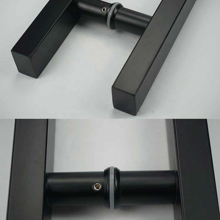 Antique Wood Pull Gold Matt Black Door Handle with Large Brushed Sliding Glass Front Modern Design for Hotels