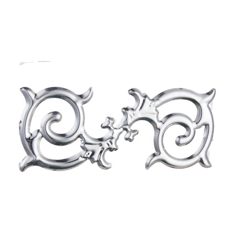 Modern Stainless Steel Decorative Fitting with Floral Design Satin Finish Door Accessories for Gate Window Metal Door Accents