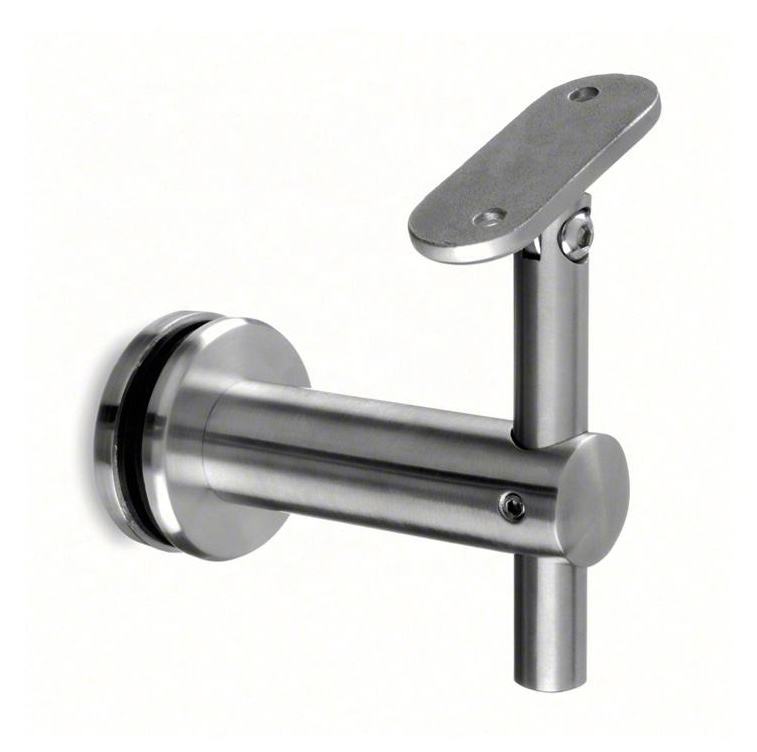 Stainless Steel Glass Handrail Bracket Kit - Adjustable Railing Post Mounting for Staircase Balustrade