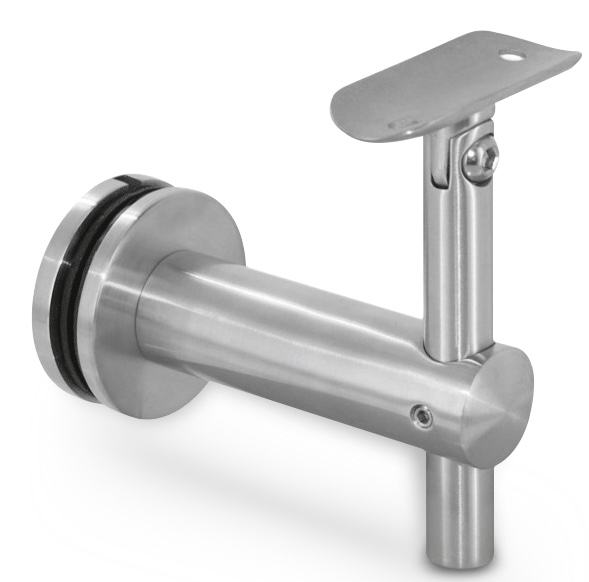 Stainless Steel Glass Handrail Bracket Kit - Adjustable Railing Post Mounting for Staircase Balustrade