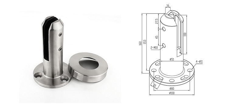 Hight Quality Frameless Glass Balustrade Balcony Spigot Glass Railing Modern Swimming Pool Fence Railing Spigot