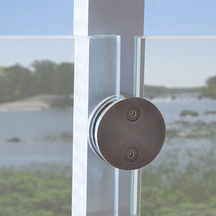 60mm D Shape Modern Stainless Steel SUS 304 Glass Clamp 8-12mm Thickness Stair Railing Holder