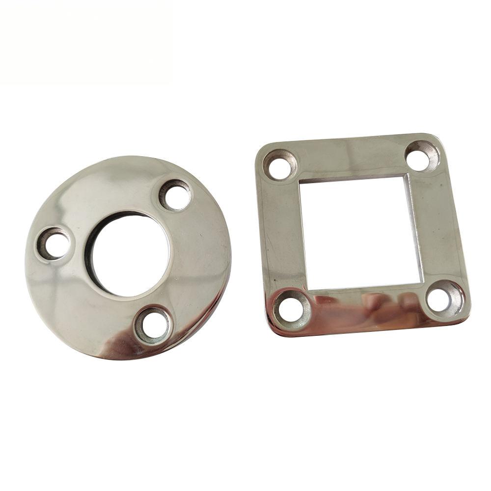 Modern Design Square/round Stainless Steel Pipe Fittings Flange Accessories for Hotel Handrails