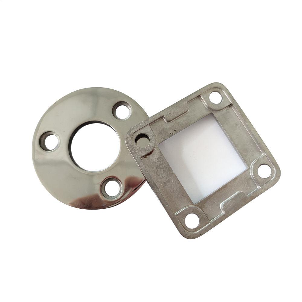 Modern Design Square/round Stainless Steel Pipe Fittings Flange Accessories for Hotel Handrails