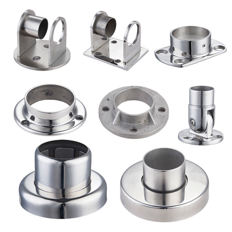 High Quality Modern Style Stainless Steel Handrail Railing Fittings Oblong Post Base Plate Tube for Fence Balustrades Decoration