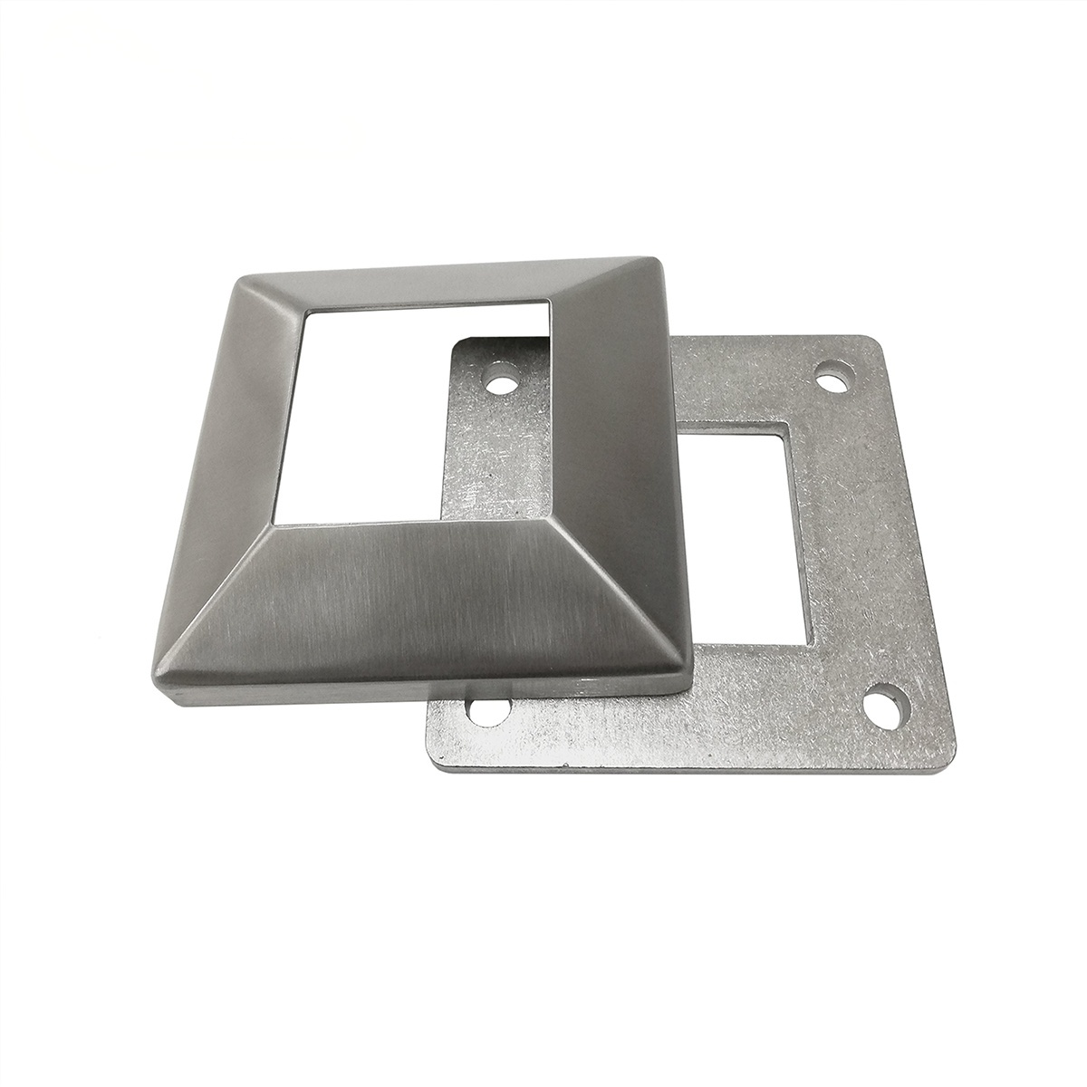 Modern Hotel 304 Stainless Steel Balustrade Handrail Cover for Square/Round Pipe Posts Mirror/Satin Finish Easy Installation