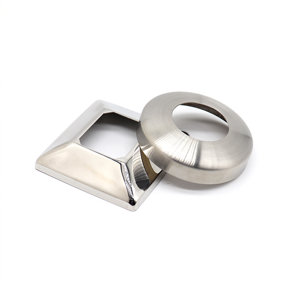 Modern Hotel 304 Stainless Steel Balustrade Handrail Cover for Square/Round Pipe Posts Mirror/Satin Finish Easy Installation