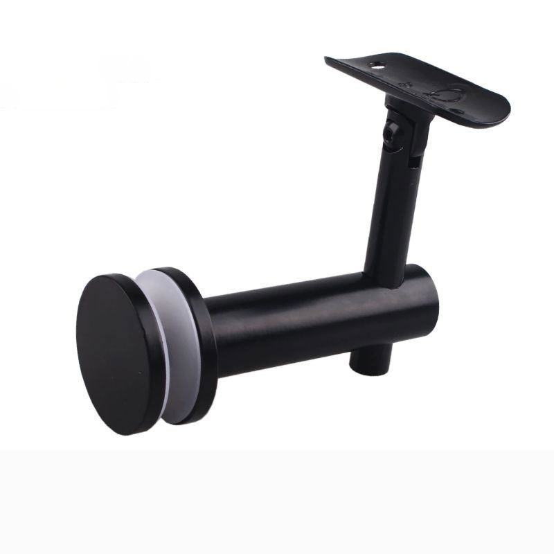 Modern Black Stainless Steel Stair Railing Glass Wall Bracket