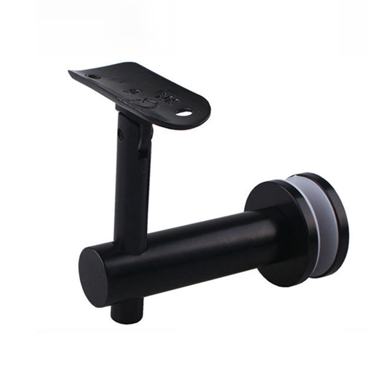 Modern Black Stainless Steel Stair Railing Glass Wall Bracket