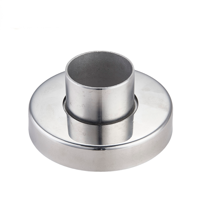 304 316 Stainless Steel Modern Handrail Fittings Satin Finish Balustrade Railing Post Floor Mounted Base Plate Flange Deck Wall