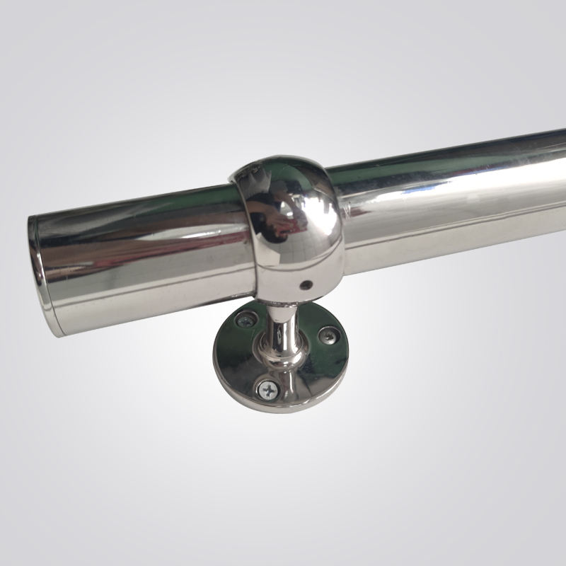 Modern Design Round Handrail Support Wall Bracket Satin Mirror Finish Stainless Steel Plastic Pipe Railing Holder