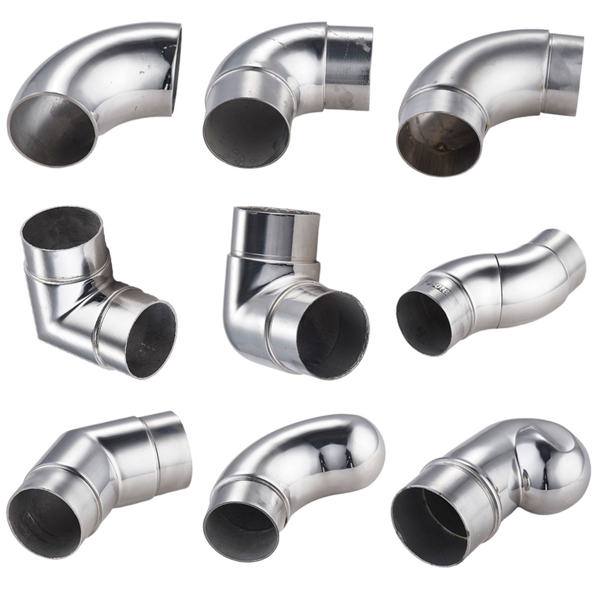 Modern Style Stainless Steel Staircase Elbow Handrail Precision Casting Rail Fittings 90 Degree Connector Tube Joint Balustrade