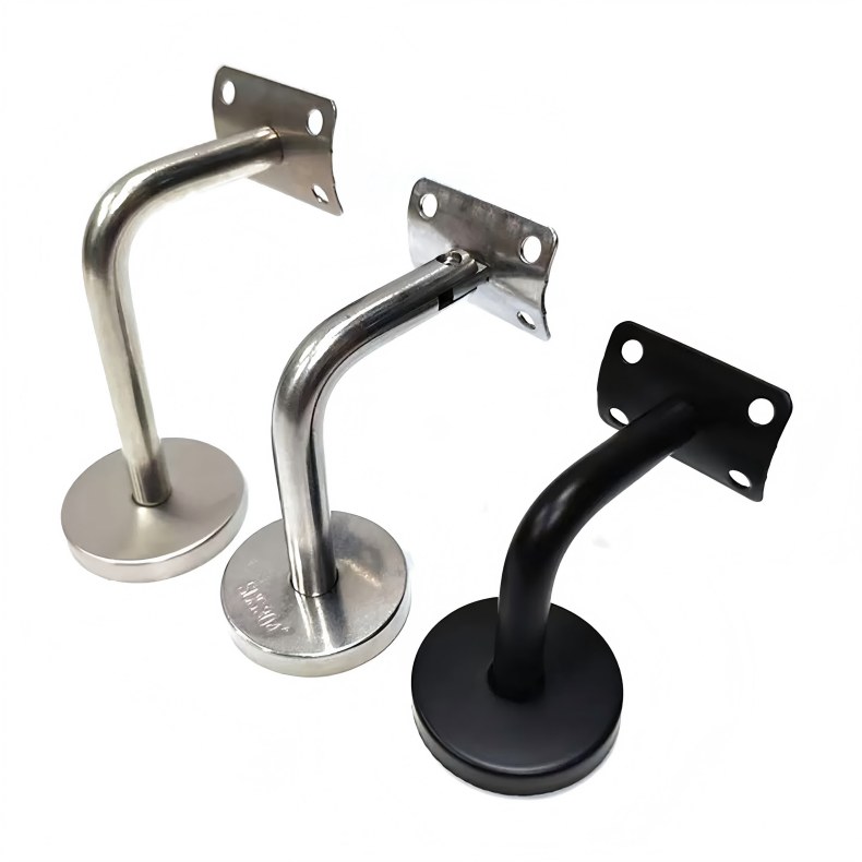 Durable Contemporary Iron Handrail Bracket Wall Mount Safety Railing Installation Accessories for Secure Support
