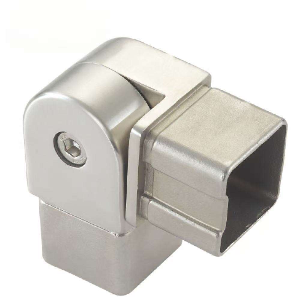 Stainless Steel Stair Railing Fittings - Slot Tube Swivel Joint Connectors