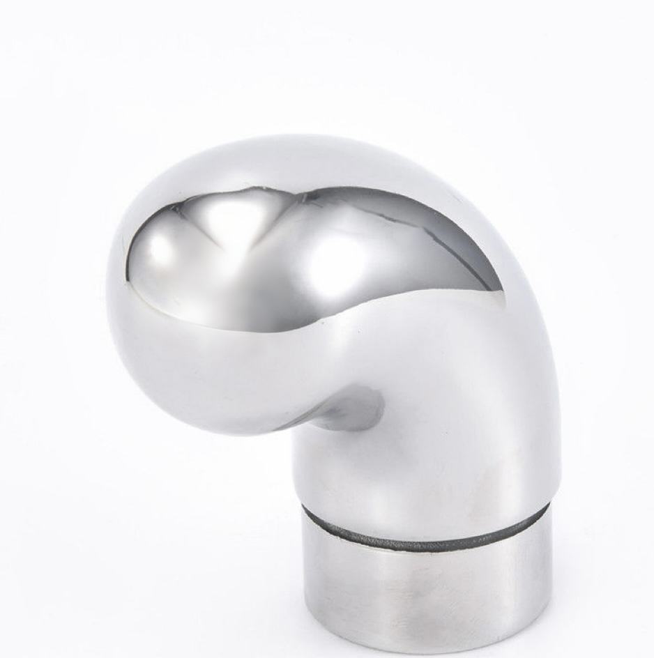 New Design Stainless Steel Cable Railing Satin Staircase Handrail Precision Casting Pipe Accessories Elbow Decorative End Caps