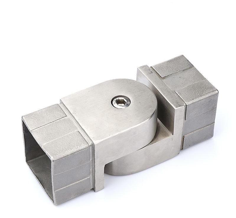 Stainless Steel Stair Railing Fittings - Slot Tube Swivel Joint Connectors