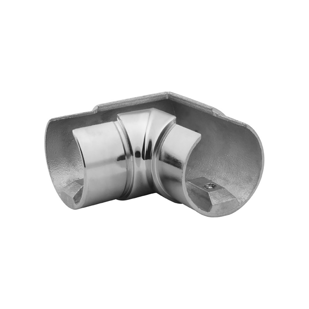 Stainless Steel 90 Degree Elbow Slot Pipe Fittings Round Tube Connectors for Staircase Handrail Railing Slotted Pipe