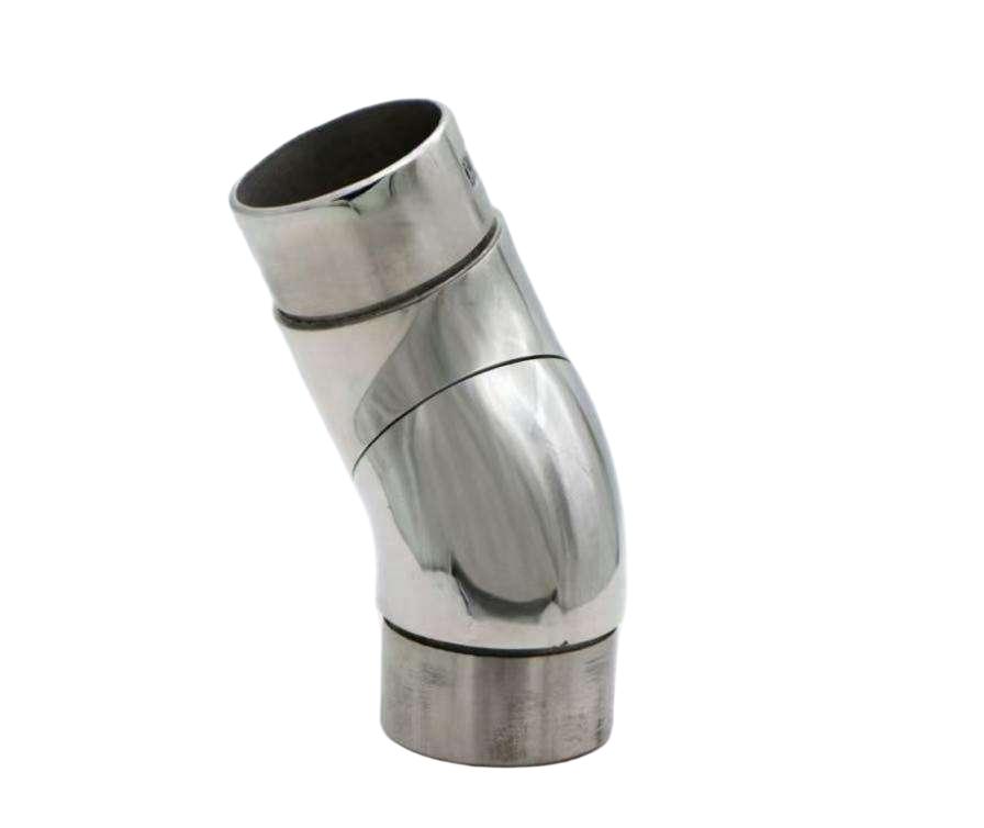 Adjustable Stainless Steel Tube Connectors for Stair Railings and Handrails