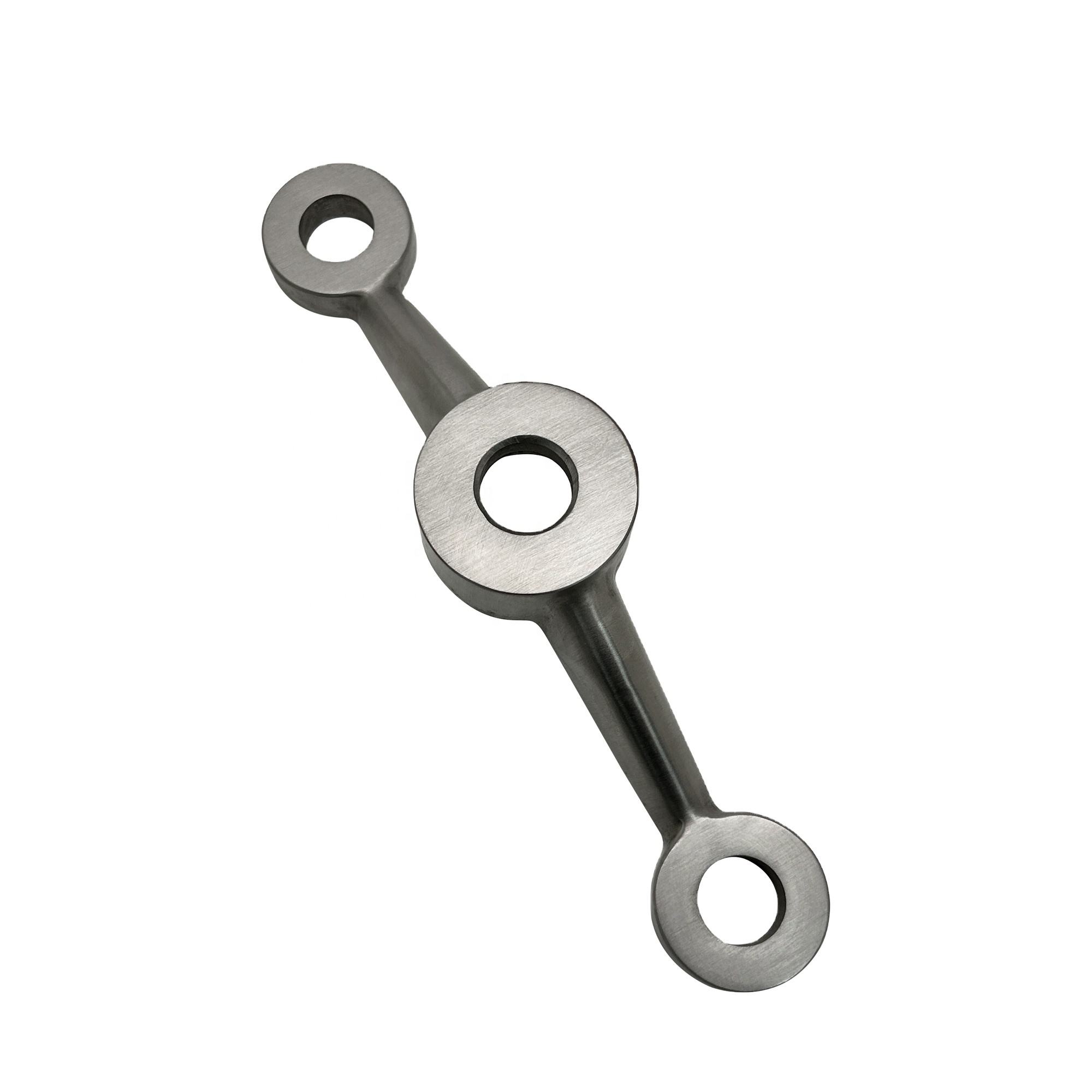 Stainless Steel Fin Glass Spider Fittings for Glass Curtain Wall System 2 Arms With 180 Degree Spider