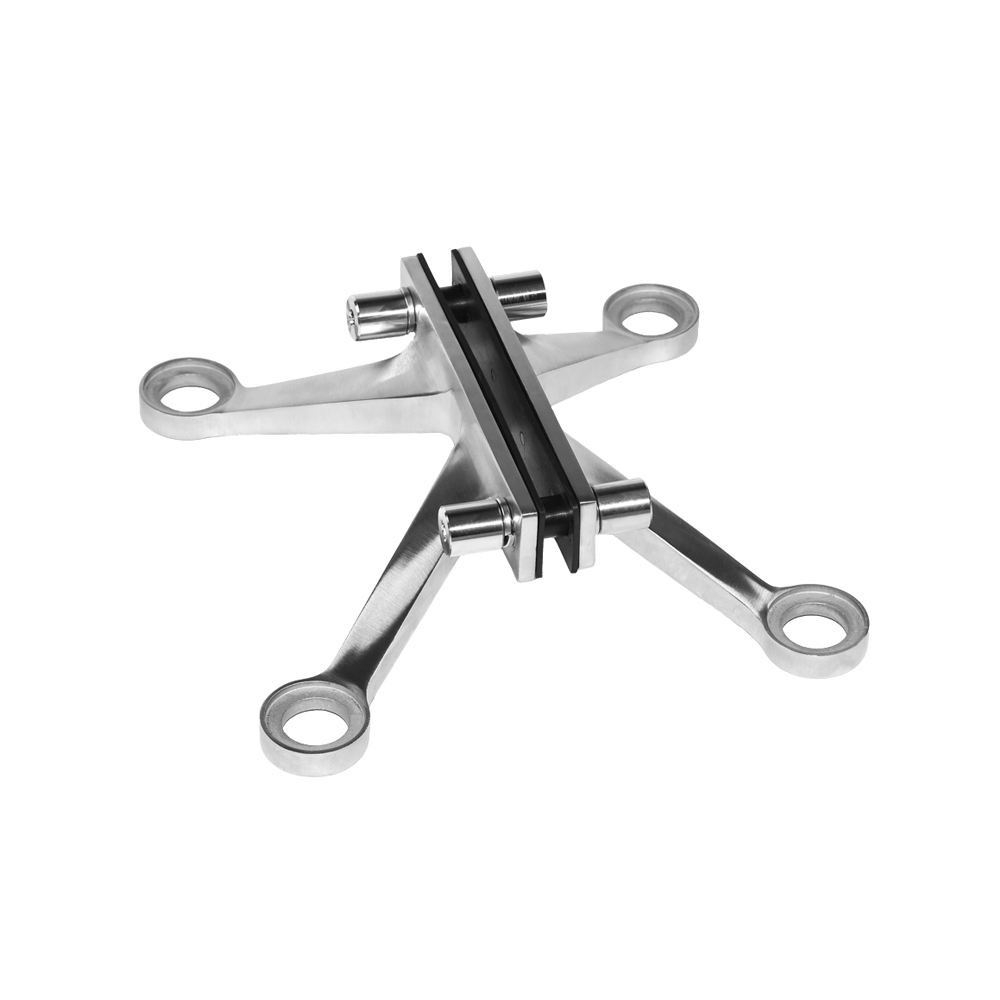 Hot Sale Stainless Steel Point Fixing Glass Curtain Walls Spider System K/T Spider Mirror Satin Finish Glass Facade Canopy