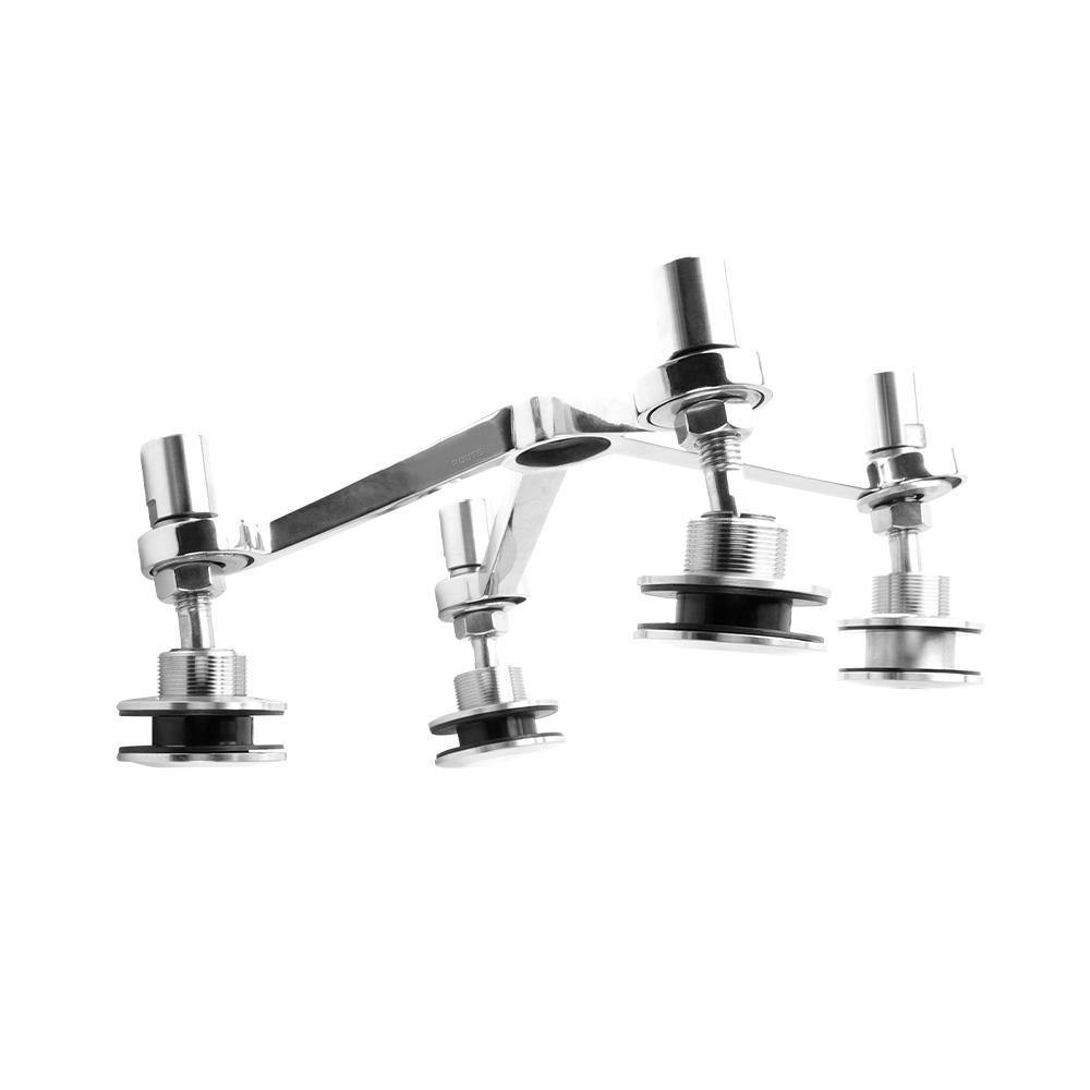 Point-Fix Glass Curtain Wall Stainless Steel 4 Ways Spider System Satin Mirror Finish Glass Canopy