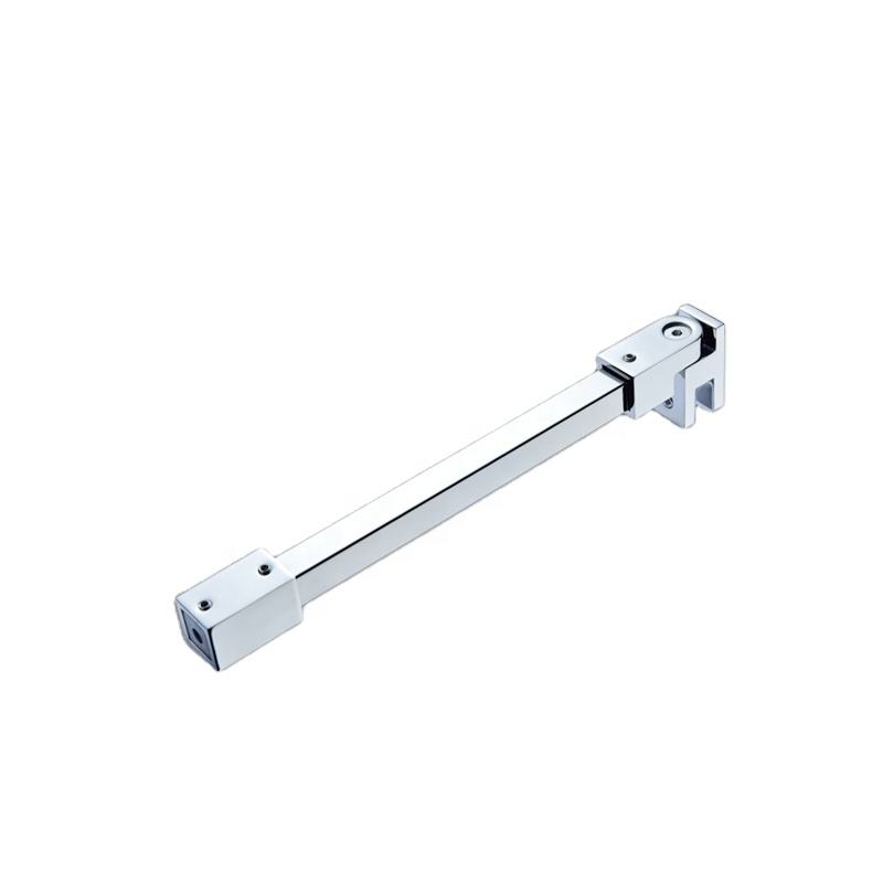 Modern Stainless Steel Square Tube Glass Support Rod for Shower Room Fixed Frameless Design with Easy Installation Hotel Use