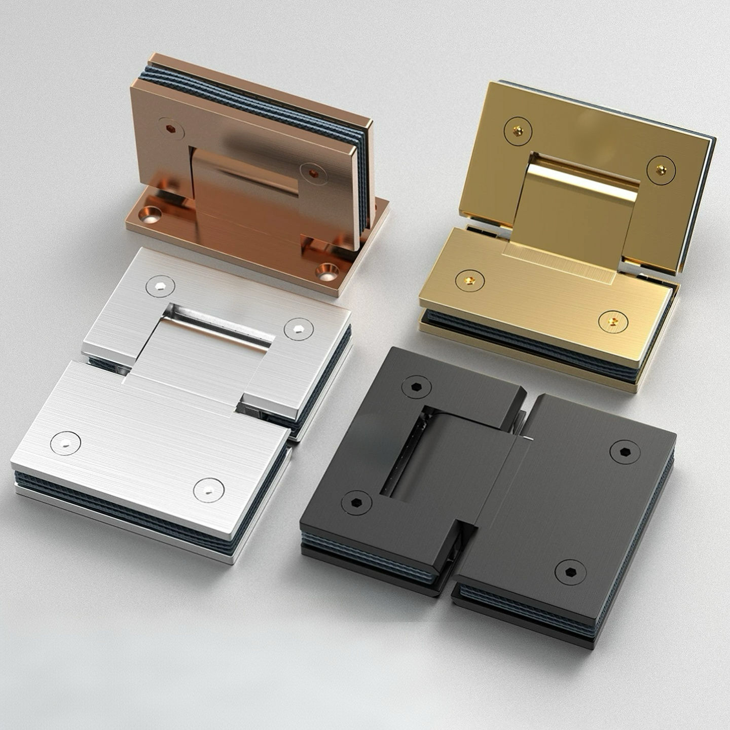 Hardware Glass Accessories Stainless Steel Swimming Pool Balcony Bathroom square Frameless Glass Hinge