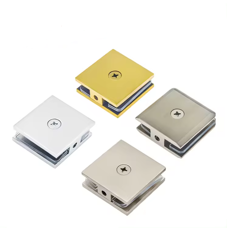 Clips Corner Clamp Glass L Brackets Hinge Shower Clamps Tempered Glass Mount Corner Bathroom Door 90 Degree Glass Clamp