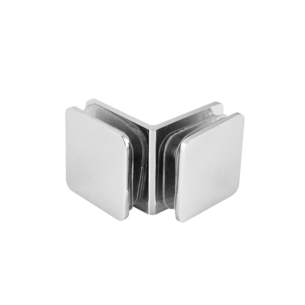Excellent 90 Degree Stainless Steel Glass to Glass Clip for Shower Enclosure Shower Doors Glass Fitting Bathroom
