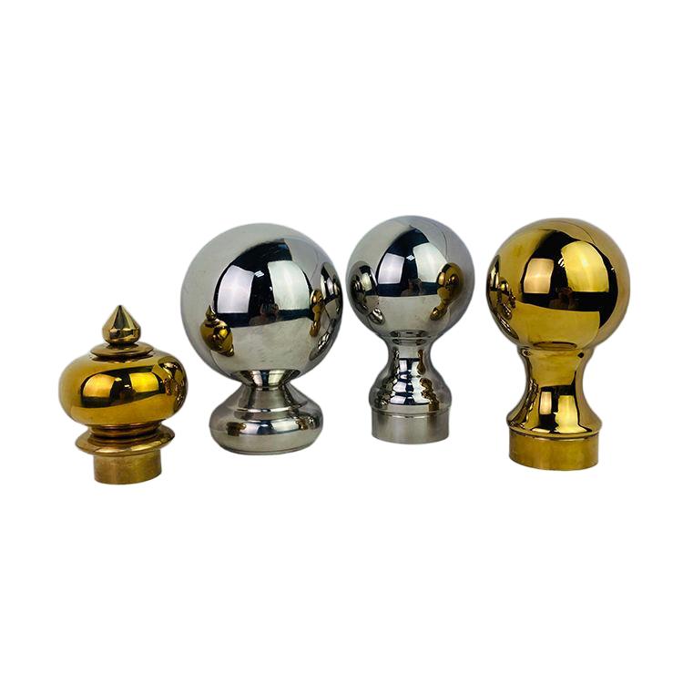 Punching Handrail Top Decorative Round Hollow Pipe Ball Hardware Fittings for Balustrade Staircase
