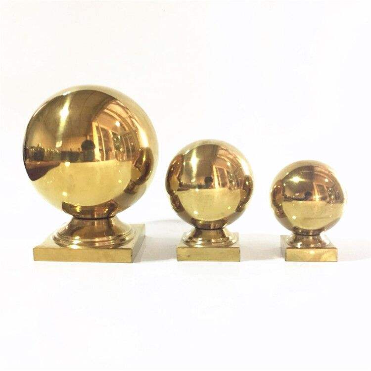 Balustrade Handrail Staircase Stainless Steel 304 Round Golden Stainless Steel Decorative Ball Tube Fittings