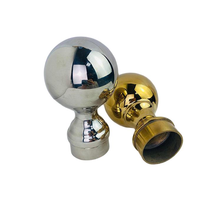 Punching Handrail Top Decorative Round Hollow Pipe Ball Hardware Fittings for Balustrade Staircase