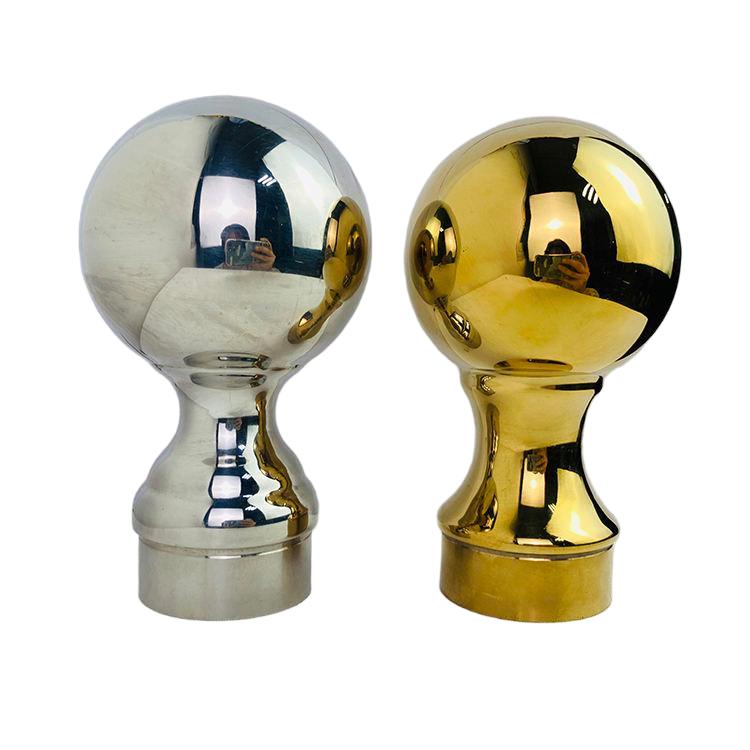 Punching Handrail Top Decorative Round Hollow Pipe Ball Hardware Fittings for Balustrade Staircase