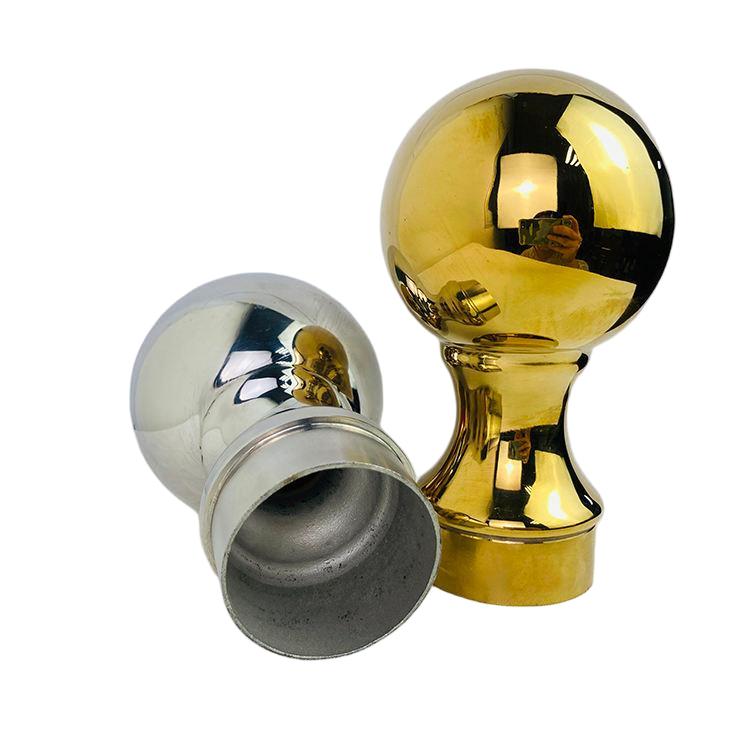 Punching Handrail Top Decorative Round Hollow Pipe Ball Hardware Fittings for Balustrade Staircase