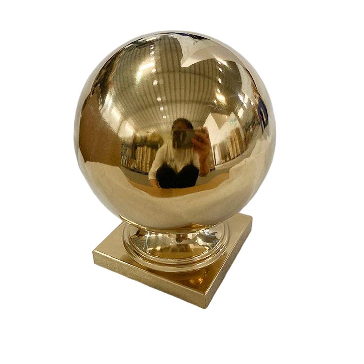 Balustrade Handrail Staircase Stainless Steel 304 Round Golden Stainless Steel Decorative Ball Tube Fittings